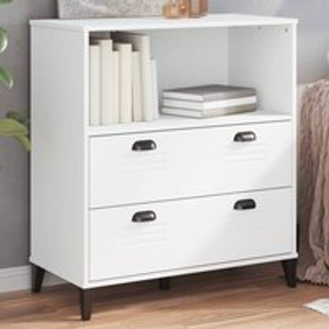 Bookcase VIKEN White 80x40x90 cm Engineered Wood - One Size