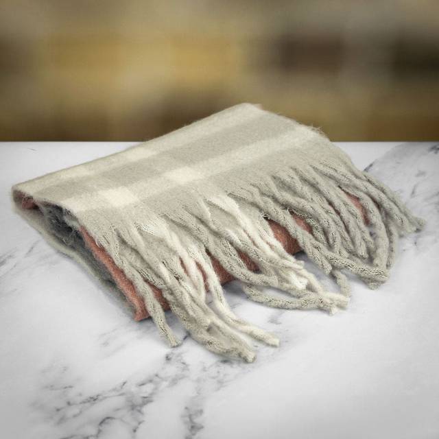 Barbour Tartan Boucle Scarf - Pearl Grey