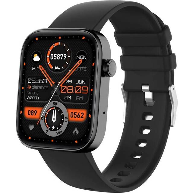 Waterproof Smart Watch Bluetooth Call Heart Rate Fitness Tracker For Android iOS-Black
