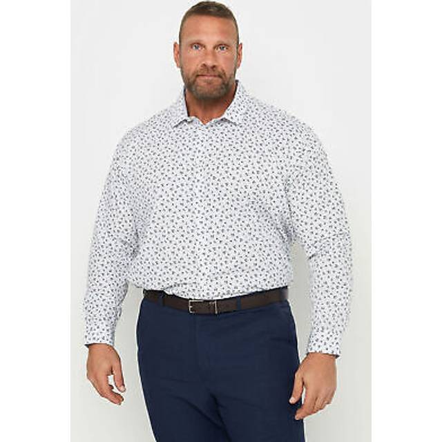 Big & tall mens floral print long sleeve shirt