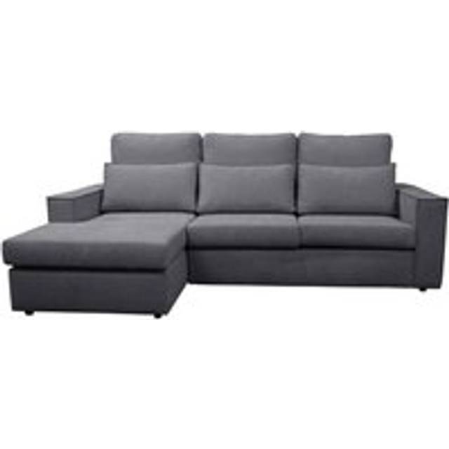 Luxury Life Soho Left Hand Facing 4 Seater Fabric L-shaped Corner Sofa In Grey, Grey