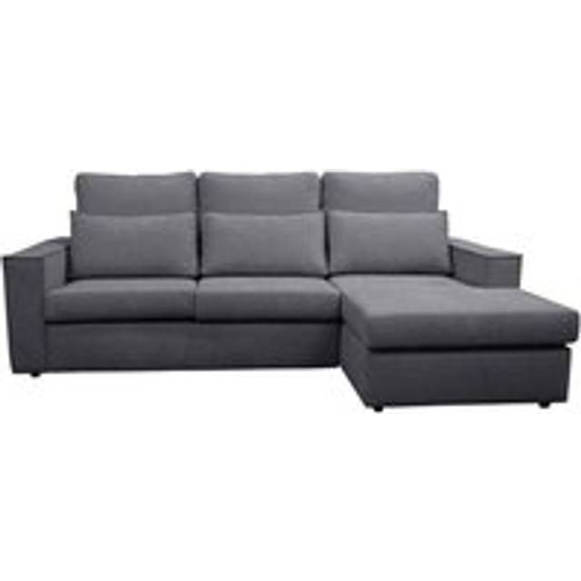 Luxury Life Soho Right Hand Facing 4 Seater Fabric L-shaped Corner Sofa In Grey, Grey