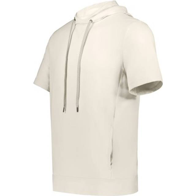 Augusta Ventura Short Sleeve Hoodie-white-s