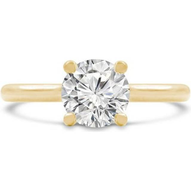Majesty Diamonds MD240041-5.5 2.05 CT Round Diamond 4-Prong Solitaire Engagement Ring in 18K Yellow Gold - Size 5.5