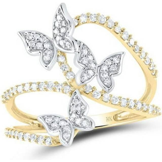 GND 176055 0.37 CTW Diamond NK Gift Butterfly Ring
