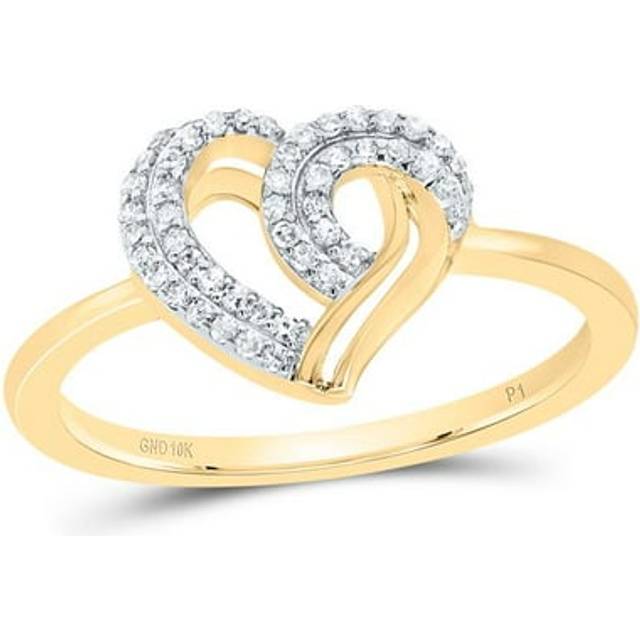 GND 186158 10K 0.16 CTW Diamond P1 Gift Heart Ring
