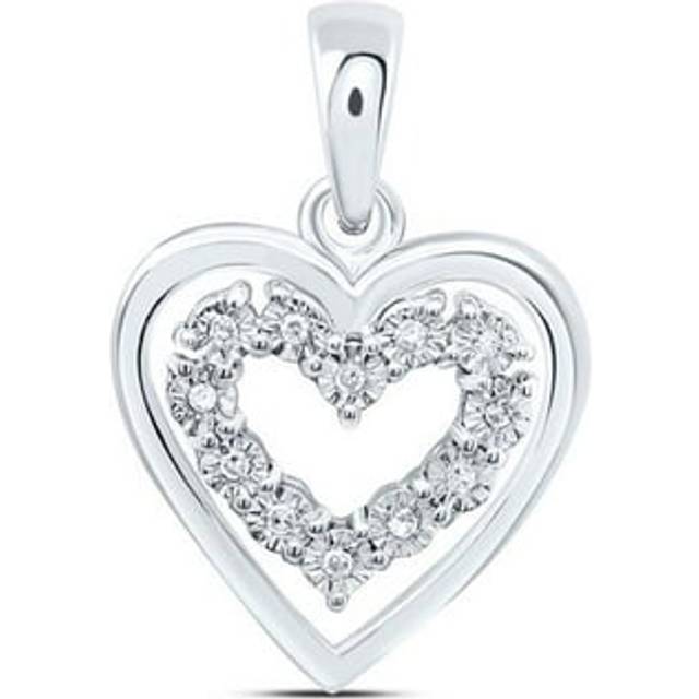 GND 186521 0.03 CTW Diamond P1 Gift Heart Pendant