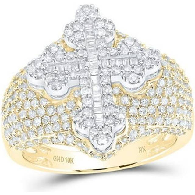 GND 174167 2 CTW Diamond NK Mens Cross Ring