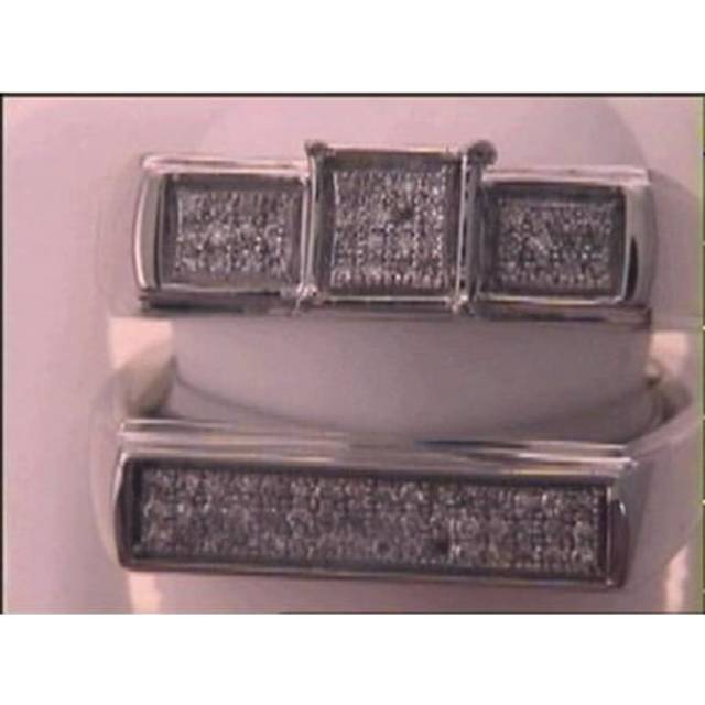 GND 63765 7 in. 0.25 CTW Diamond Micro-Pave Bridal Set