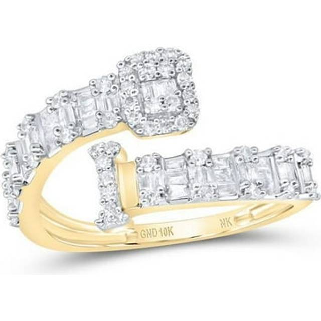 GND 177286 0.5 CTW Diamond NK Fashion Initial I Ladies Cuff Ring