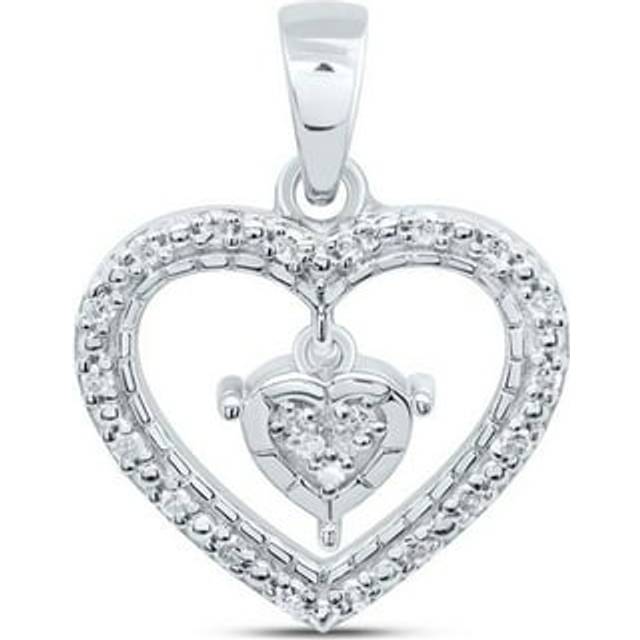 GND 186515 0.1 CTW Diamond P1 Gift Heart Pendant