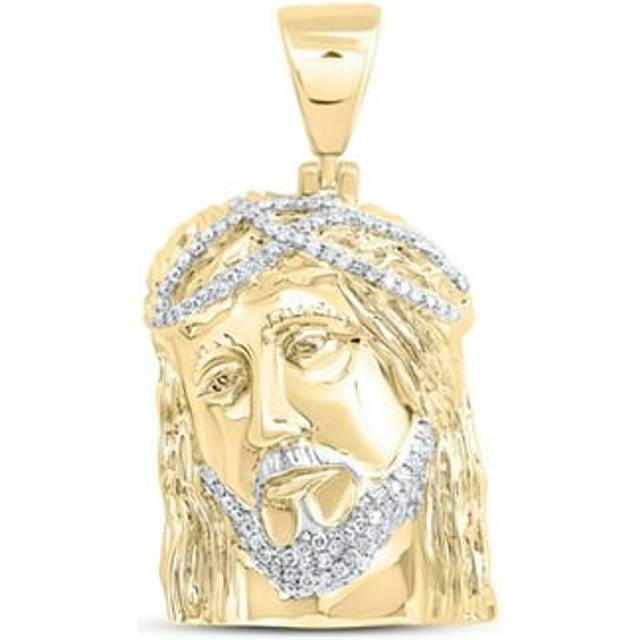 GND 182054 0.33 CTW Diamond NK Jesus Face Mens Charm
