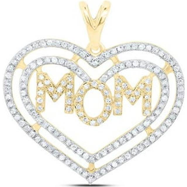 GND 178980 0.375 CTW Diamond P3 Gift Heart Mom Pendant