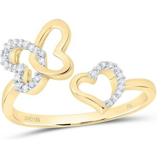 GND 175991 0.1 CTW Diamond NK Gift Butterfly Heart Ring