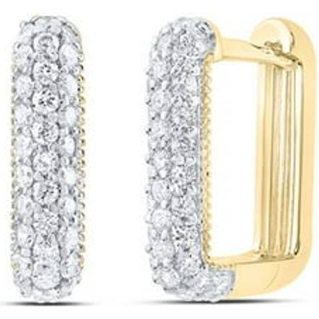 GND 182545 14KT 0.62 CTW Diamond Ana Mens Fashion Hoop Earring