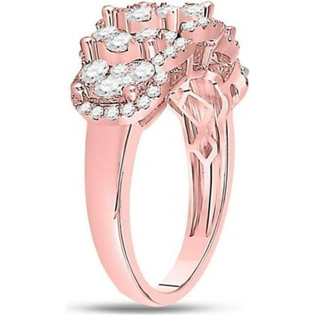 GND 119000 2.00 CTW 14KT Rose Gold Womens Round Diamond Vintage-inspired Fashion Ring, Size 7