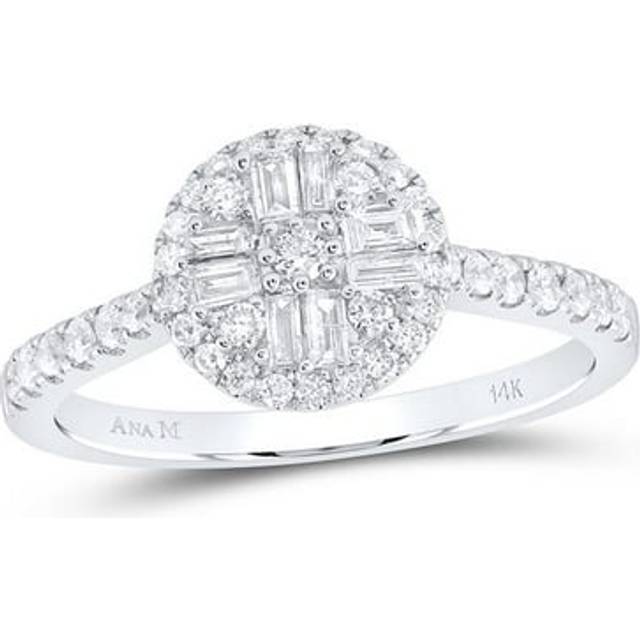 GND 180086 0.5 CTW Diamond Ana Mens Fashion Round Baguette Ring