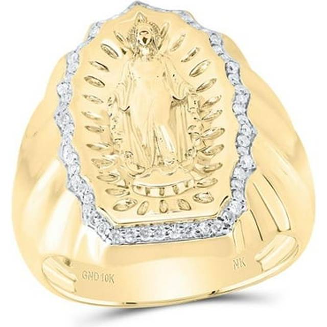 GND 182758 0.33 CTW Diamond NK Virgin Mother Mary Mens Ring