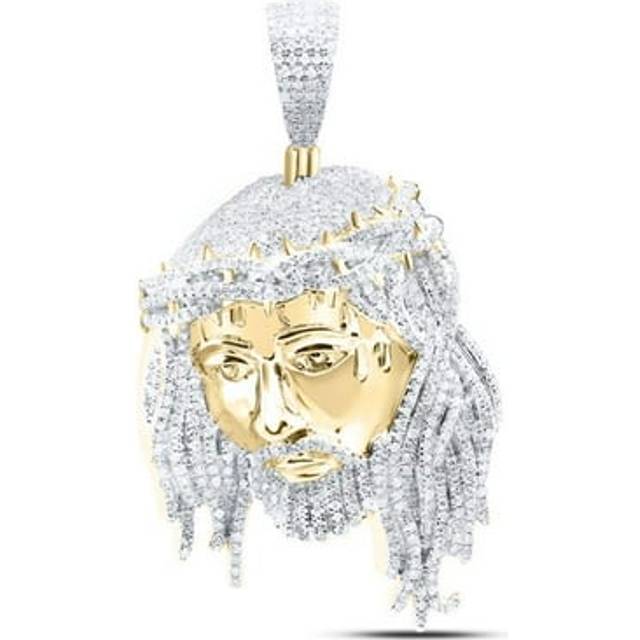 GND 179989 3 CTW Diamond P1 Jesus Mens Charm