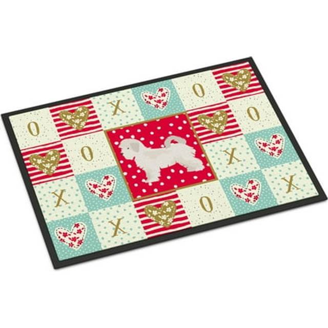 """""Caroline's Treasures Maltese Puppy Cut Love Indoor or Outdoor Mat 18x27 doormats  Multicolor"""""