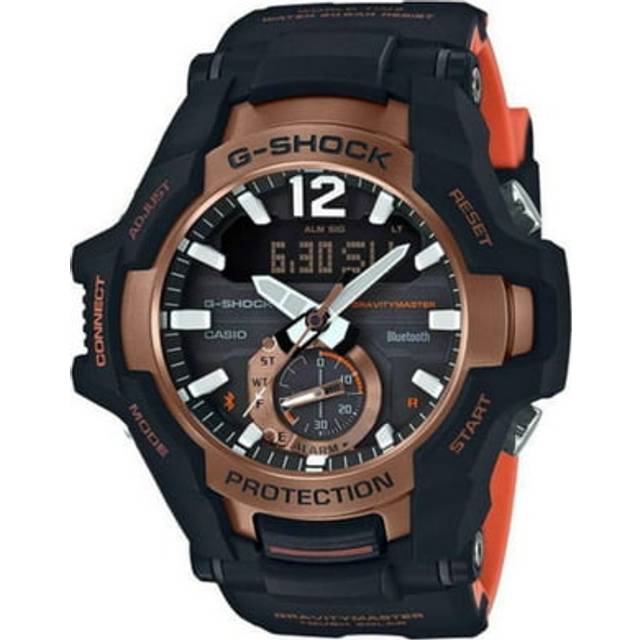 CASIO G-Shock Gravitymaster 'Black' GR-B100-1A4PR - Black/Gold/Red - Free