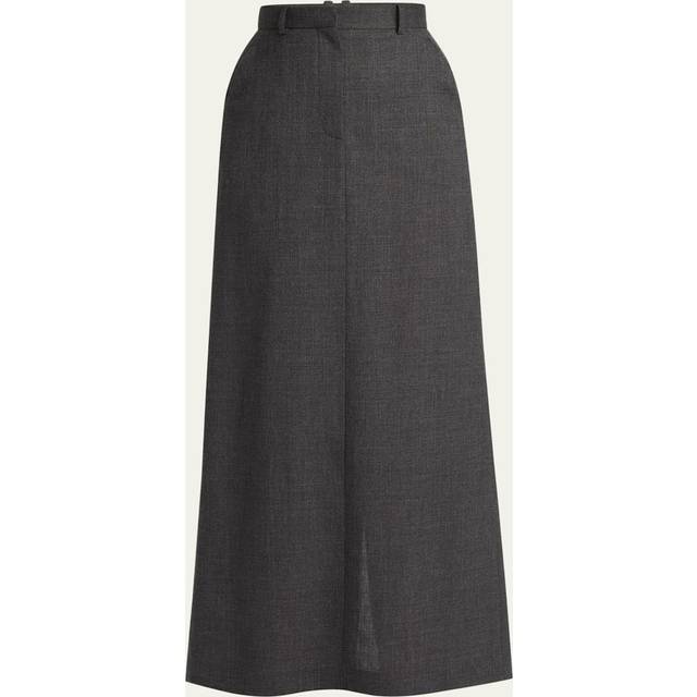 Roux Maxi Tailored Skirt - DARK CHARCOAL - 10