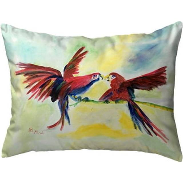 Betsy Drake KS1275 Parrot Gossip Small Noncorded Pillow - 11 x 14 in.