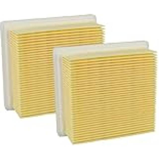 Vhbw - 2x Cartridge Filter compatible with Starmix av P-615, av P-15 18V Wet and Dry Vacuum Cleaner - Yellow White 3000 cm²