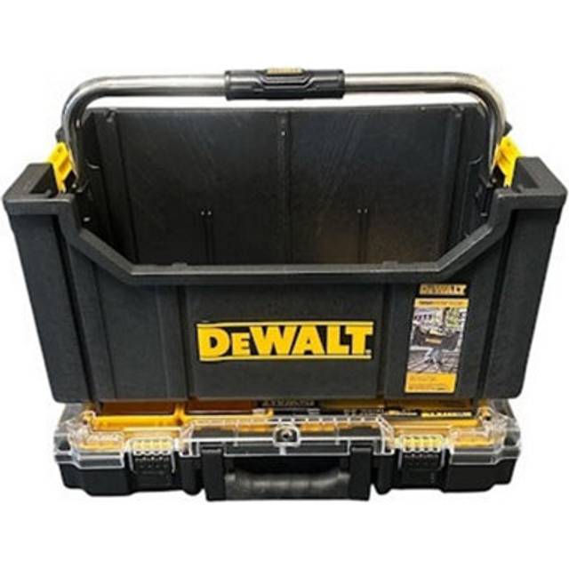 Dewalt Toughsystem 2.0 DS280 Tote Tool Box + Toolbox Organiser Clear 10 Pots