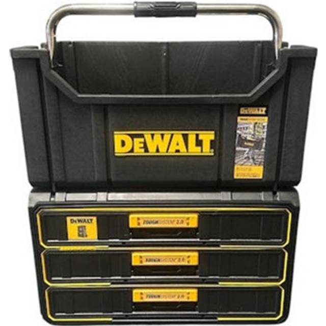 Toughsystem 2.0 DS280 Tote Tool Box + 3 Shallow Drawer Toolbox Organiser - Dewalt