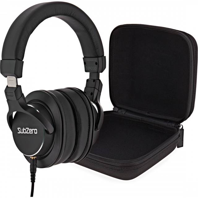 SubZero DJH200 Professionella DJ Hörlurar med Fodral