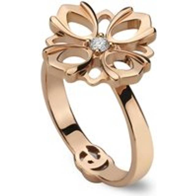 Gucci Flora 18ct Rose Gold Diamond Ring - O.5