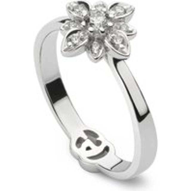 Gucci Flora 18ct White Gold Diamond Ring - L