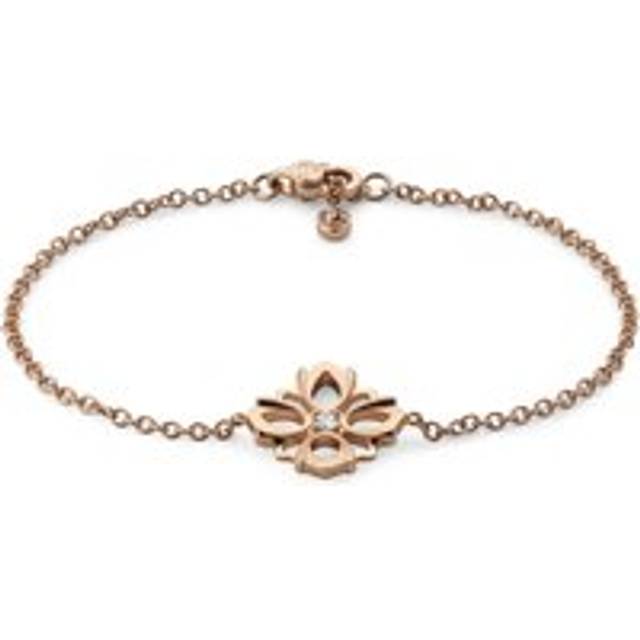 Gucci Flora 18ct Rose Gold Diamond Chain Bracelet - 17cm