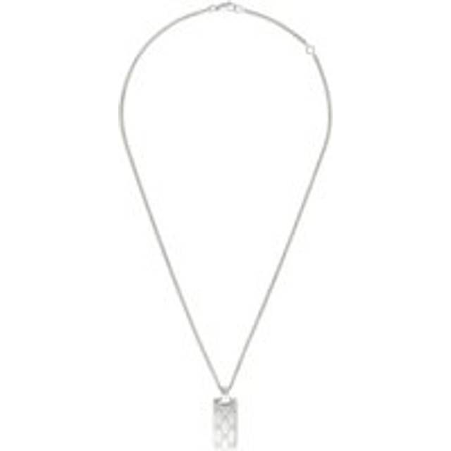Gucci Signature Sterling Silver GG Tag Necklace