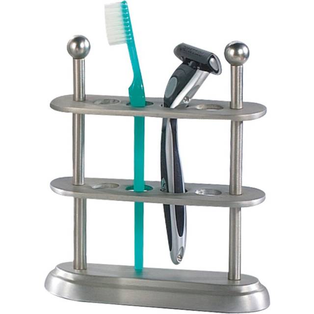 nu steel Rosemont Toothbrush Holder  Brushed Stainless