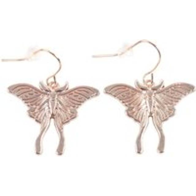 Luna Moth Earrings - Rose Gold - One Size