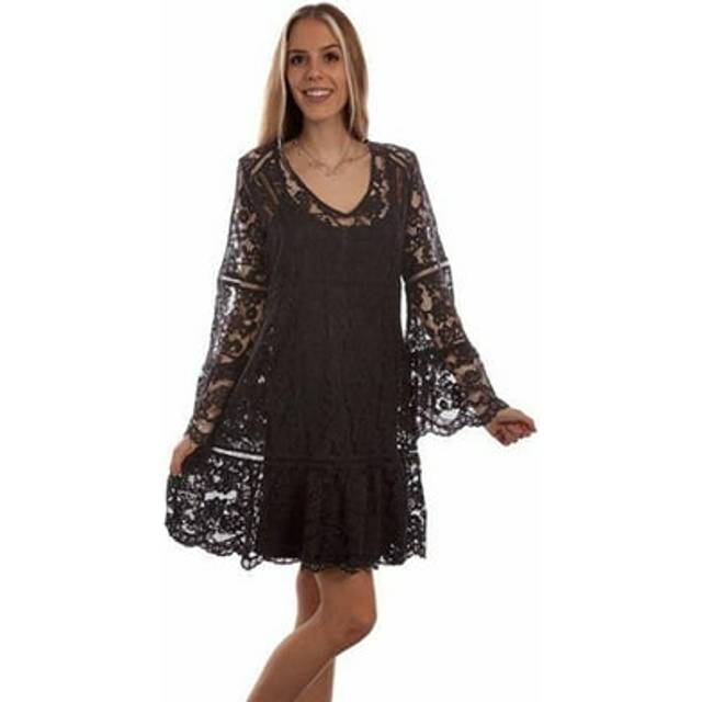 LACE DRESS W/FLARE SLEEVES
