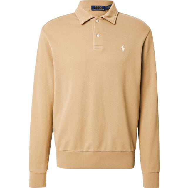 Polo Ralph Lauren Loopback Terrylsl-sws Herr Långärmad Piké Stl. L - Från Magasin - Desert Khaki (L)