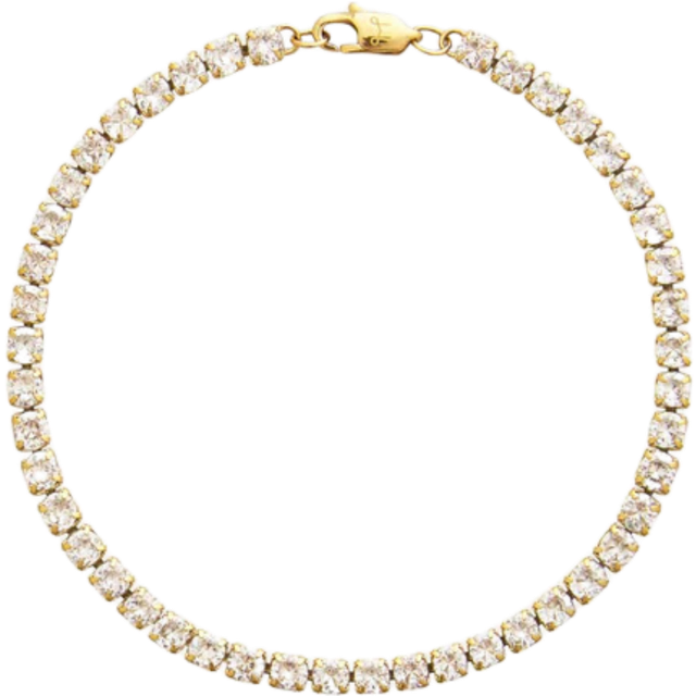 Shiny tennis medium bracelet gold
