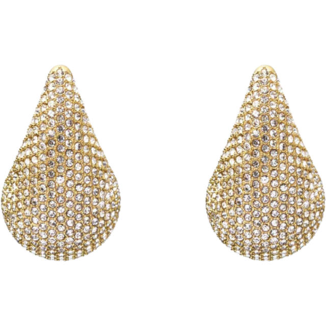 Pavé daring earring large gold