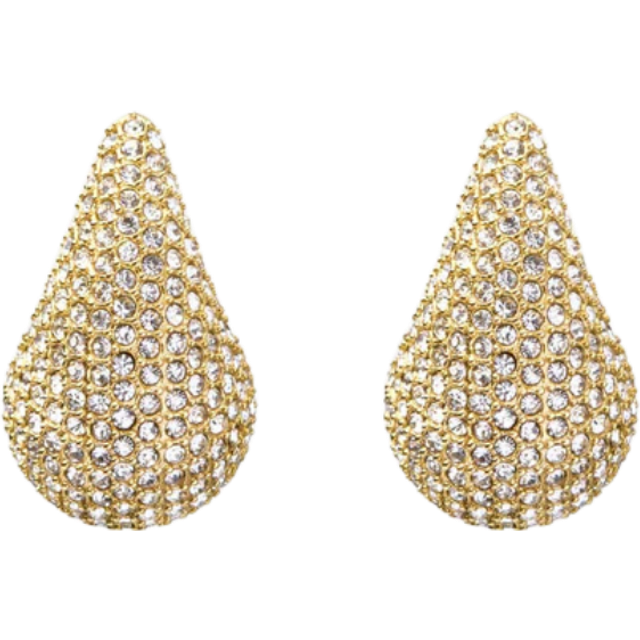 Pavé daring earring small gold