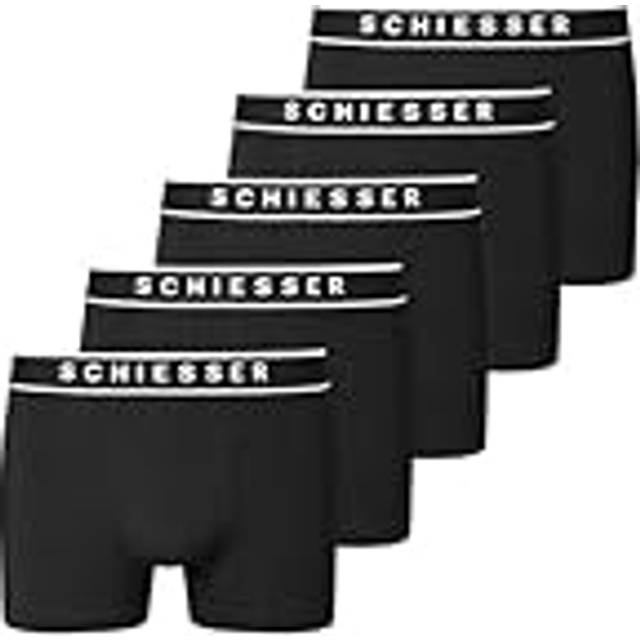 Schiesser 5-pack 95-5 Organic Cotton Short - Black - X-Large * Kampanj *