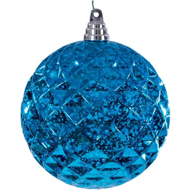 Vickerman MC240412 6 in. Turquoise Diamond Mercury Ornament - 2 Piece Per Bag