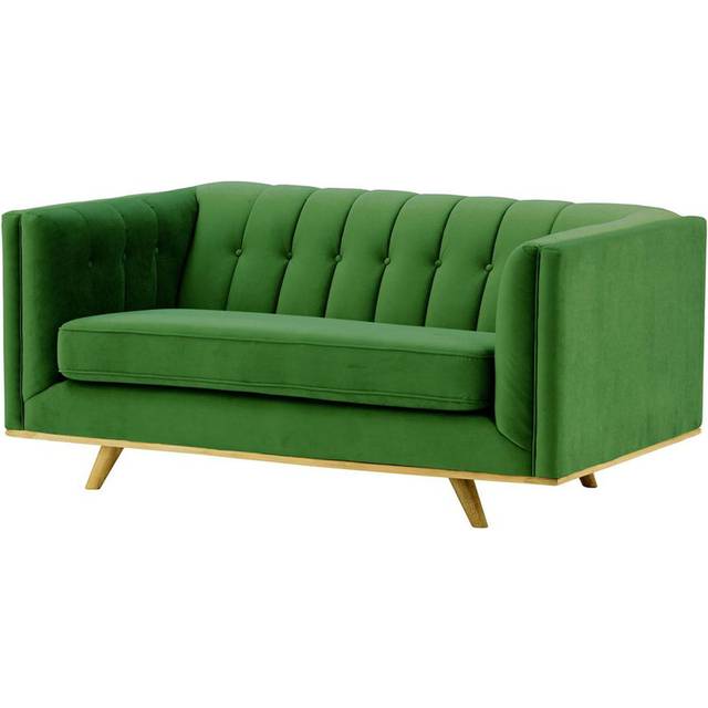 Afsheen 2-Seater Velvet Sofa - Dark Green (79&#34; H x 169&#34; W x 99&#34; D/2)