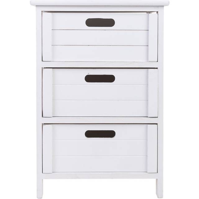 40cm W 3 - Drawer Chest of Drawers - White (58cm H X 40cm W X 29cm D)