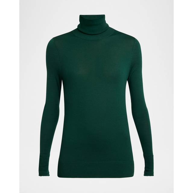 Turtleneck Wool Sweater - DEEP PINE - Large