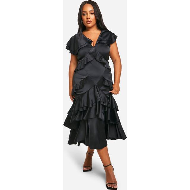 Chloé - Ruffled Silk-crepon And Crepe Maxi Dress - Black - FR 34