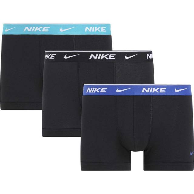 Nike Everyday Cotton Stretch Trunk Boxer Shorts 3 Pack Men black, size: XS