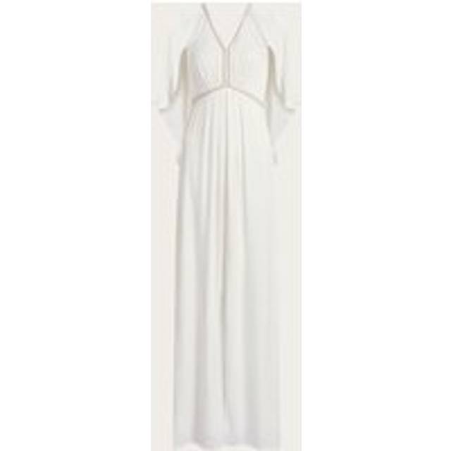 Monsoon Sophie Satin Bridal Maxi Dress, Ivory